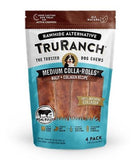 TruRanch TR3545 Medium Colla-Rolls Bully and Collagen Recipe Dog Chews, 4-pc
