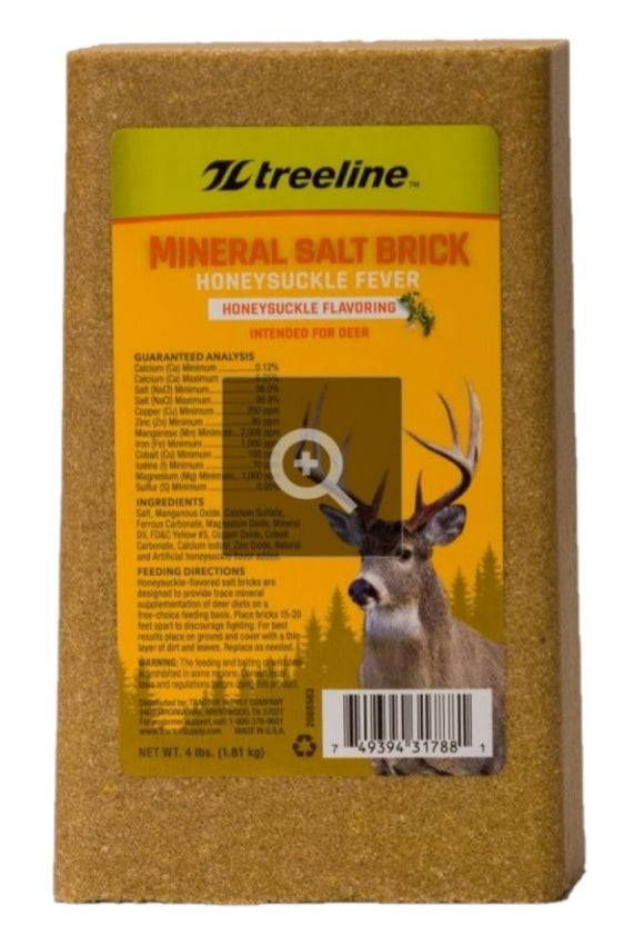 Treeline 154HONEYSUCKLE Mineral Honeysuckle Flavored Salt Brick for Deer 4 lb.