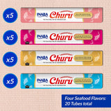 Inaba USA626A Churu Variety Box Creamy Purée Cat Treat/Topper 0.5 oz, 20 Tubes