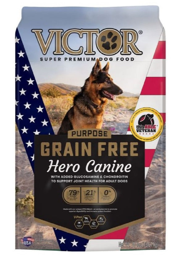 Victor Purpose Grain-Free Hero Canine, Adult, Joint Health, Dry Dog Food - 30lb.