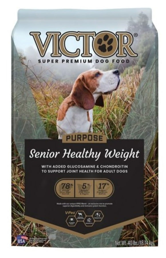 Victor Purpose 2572 Senior Healthy Weight, Joint Health, Adult, Dog Food 40 lb.