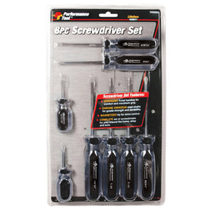 Performance Tool W80008 8 PC Professional Screwdriver Set