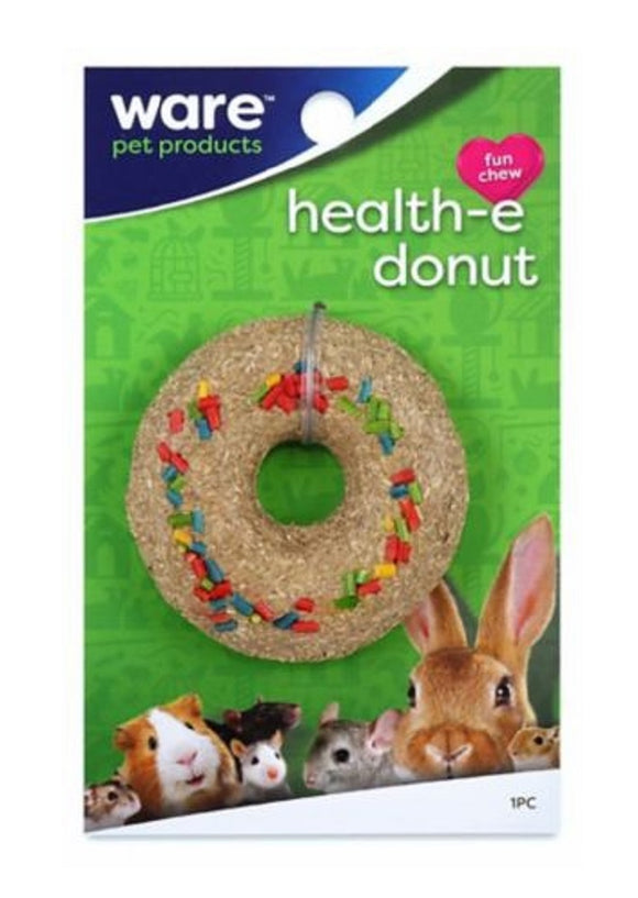 Ware Manufacturing 13076 Health-E Fiber-Rich Hay 1 Piece Donut Small Pet Treats