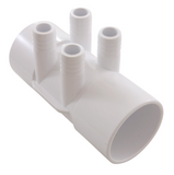 Waterway 672-7110 2"x2" Slip, 3/4" Barb, 4 Port Flow Thru Manifold