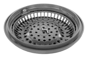 Waterway 640-2319-DKGV 8" Round Main Drain Grate with Coller - Dark Gray