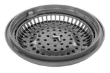 Waterway 640-2319-DKGV 8" Round Main Drain Grate with Coller - Dark Gray