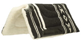 Weaver Equine 35-1664-P2 Fleece Lined Cut Back Saddle Pad, Black/Gray