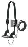 Weaver Leather 90-0504 Heavy-Duty Rounded Black Show Halter Medium for Cattle