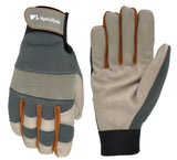 Wells Lamont 3207GL-TSC Men's Leather Hybrid HydraHyde Work Gloves/1-Pair/Large