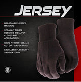 Boss B62011-L12P Men's Knit Wrist Jersey Work Gloves, Brown, 12-Pack
