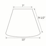 13 in. x 9.5 in. White Hardback Empire Lamp Shade
