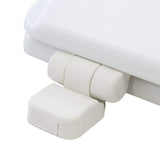Jamestown Adjustable Slow Close Never Loosens Elongated Closed Front Toilet Seat in White