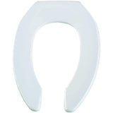Elongated Open Front Toilet Seat in White
