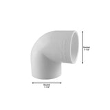 1-1/2 in. PVC Schedule. 40 90-Degree S x S Elbow Fitting