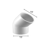 1-1/2 in. PVC Schedule. 40 45-Degree S x S Elbow Fitting