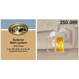 8.5 in. White Decorative Outdoor Coach Lantern