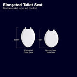 Highline Quiet-Close Elongated Closed Front Toilet Seat in White