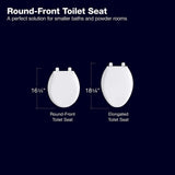 Highline Quiet-Close Round Closed Front Toilet Seat in White