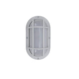 Coastal San Diego White Outdoor Integrated LED Bulkhead Wall Lantern