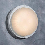Coastal Jacksonville White Integrated LED Bulkhead Wall Lantern