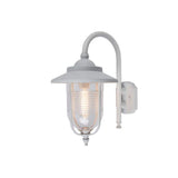Coastal Old Saybrook 1-Light White Outdoor Wall Lantern Sconce