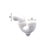 2 in. PVC DWV Hub x Hub x Cleanout with Plug P-Trap Fitting