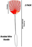 PIC WIRE-2PK Wire Fly Swatters Metal Reusable 2 Pack