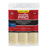 9 in. x 1/2 in. Pro Surpass Shed-Resistant Knit High-Density Fabric Roller Cover (3-Pack)