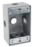 Commercial Electric WSB550XG 1/2 in. Gray 1-Gang 5-Holes Weatherproof Box