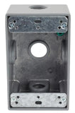 Commercial Electric WSB550XG 1/2 in. Gray 1-Gang 5-Holes Weatherproof Box