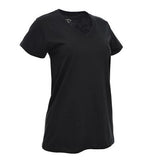 Blue Mountain YKL-9072  Women's Short-Sleeve V-Neck T-Shirt Black, XL