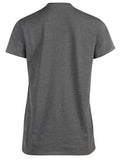 Blue Mountain YKL-9072 Women's Short-Sleeve V-Neck T-Shirt Heather Gray, 2X