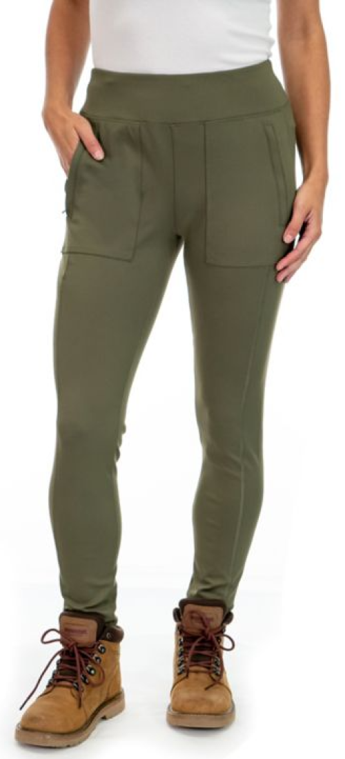 Ridgecut Women's Stretch Fit Natural-Rise Work Leggings, Olive , Size M