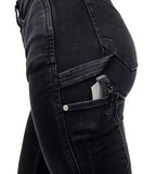 Ridgecut YLB-4045 Women's Flex Denim 5-Pocket Skinny Jeans, Black, Size 16