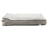 Retriever YT20230303-8 Accented Velvet Wedge Pet Bed 35" x 25" Gray Fog, Large