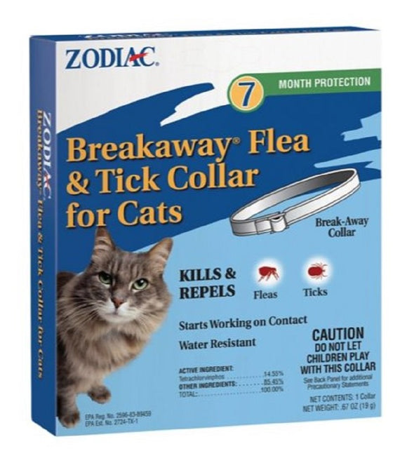 Zodiac 100520395 Breakaway Flea and Tick Collar for Cats 12 Weeks and Older