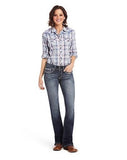Ariat 10017510 Women's Slim Fit REAL Entwined Bootcut Jeans, Marine, Size 30 Short