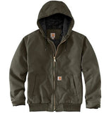 Carhartt 104050-MOS Men's Loose Fit Washed Duck Insulated Moss Jacket, Large