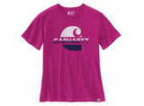 Carhartt 105738-P40 Women's Magenta Agate Heather Graphic T-Shirt, Medium