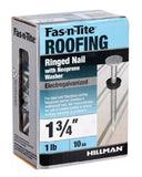 Hillman Galvanized Roofing Nail with Neoprene Washers 1-3/4 in. 10 Gauge, 1 lb.