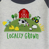 John Deere J4B330HNT Long Sleeve Bodysuit For Infants, Embroidered Design, 6-9 M