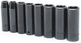 Crescent Assorted in. x 1/2 in. drive SAE 6 Point Deep Impact Socket Set 8 pc.