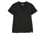 Carhartt 105739-V49 Black-Colored Women's Short-Sleeve V-Neck T-Shirt, XL