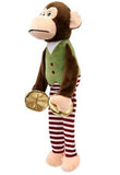 Retriever 90031 Squeaky Monkey Dog Plush Toy 19" Length, Multicolor