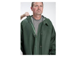Blue Mountain BM44850-2XL Olive-Colored Unisex PVC Rain Jacket, Medium