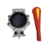 Praher 125863A Butterfly Valve 6" DN150 PVC Gray