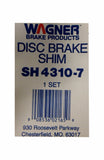 Wagner SH4310-7 Disc Brake Pad Silencing Shims Brake Noise One Set Brand New!