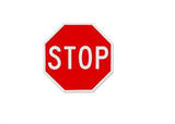 ULine Model H-2380 Reflective Stop Sign 18" x 18", Heavy Duty Aluminum Traffic Sign