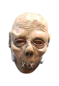 Halloween Beige Colored Creepy Monster Latex Mask Sewn Lips Serial 50194