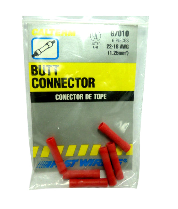 Calterm 67010 Butt Connector 22-18 AWG (1.25mm) 6 Pieces